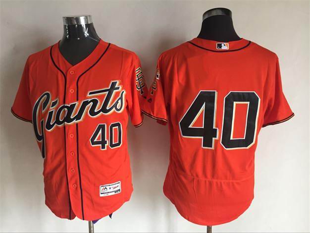 2016 San Francisco Giants 40 Madison Bumgarner orange Flexbase Authentic Collection Jersey