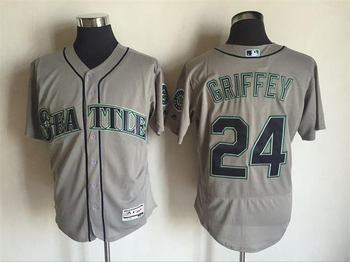 2016 Seattle Mariners 24 Ken Griffey gray Flexbase Authentic Collection men baseball mlb Jersey