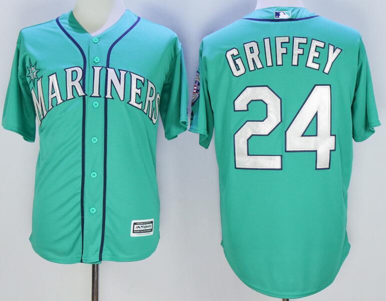 2016 Seattle Mariners 24 Ken Griffey green Majestic men mlb baseball jerseys