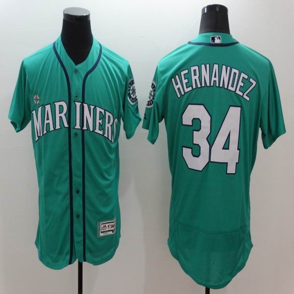 2016 Seattle Mariners 34 Felix Hernandez green Flexbase Authentic Collection men baseball mlb Jersey