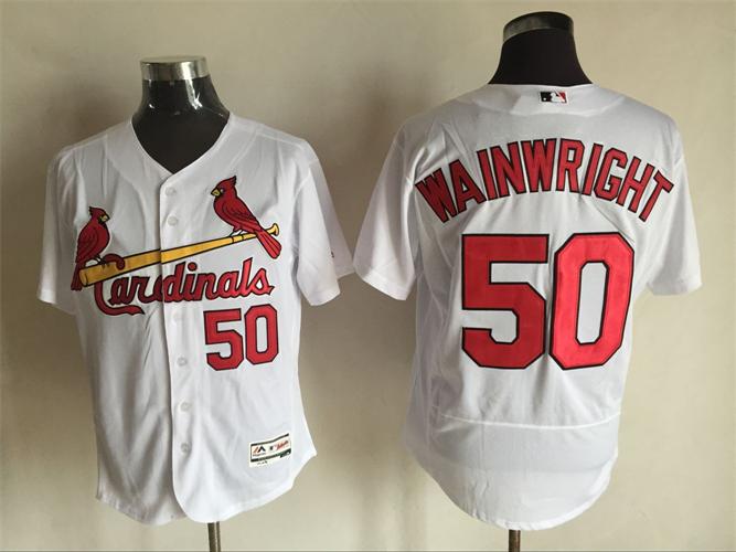 2016 St. Louis Cardinals 50 Adam Wainwright  white Flexbase Authentic Collection men baseball MLB Jerseys