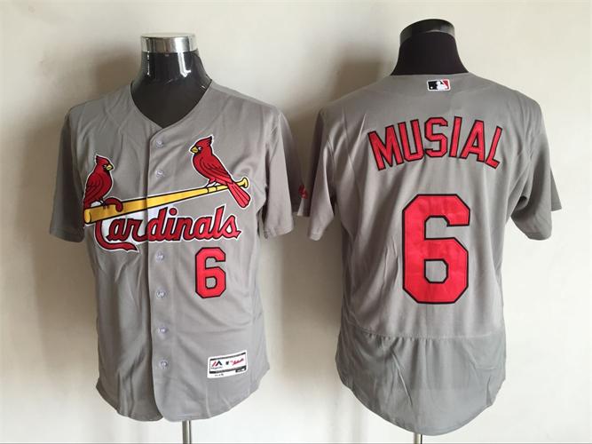 2016 St. Louis Cardinals 6 Stan Musial gray Flexbase Authentic Collection men baseball MLB Jerseys
