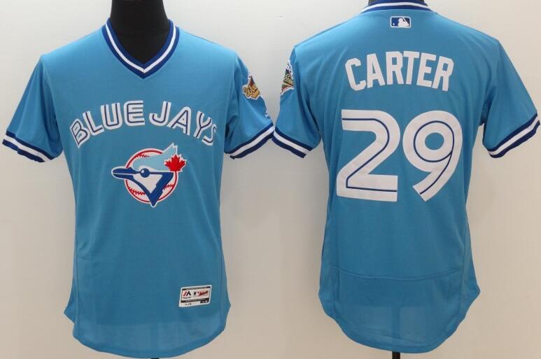 2016 Toronto Blue Jays 29 Joe Carter skyblue Flexbase Authentic Collection mlb baseball Jersey