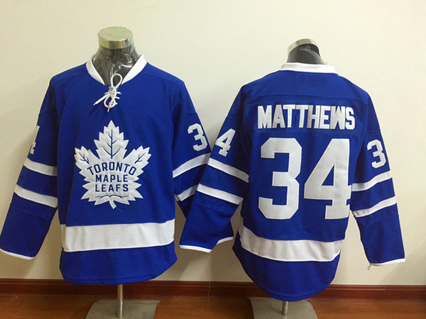 2016 Toronto Maple Leafs #34 Auston Matthews blue kid Hockey jerseys