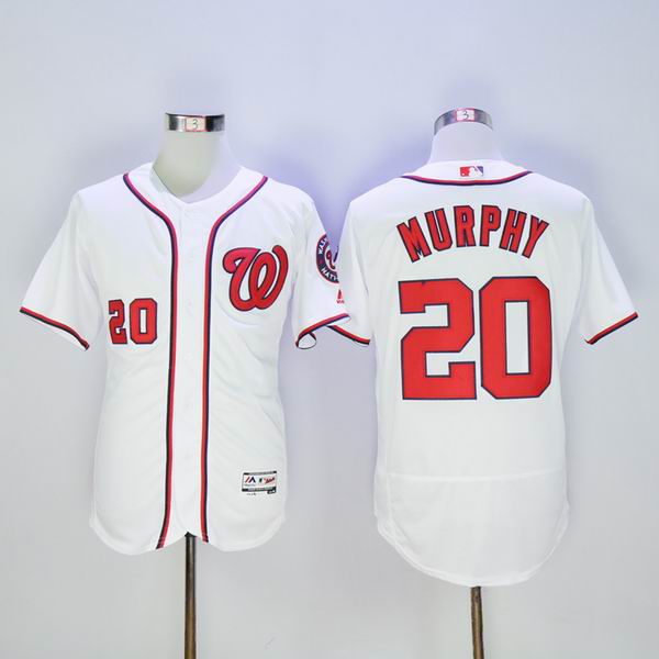 2016 Washington Nationals 20 Daniel Murphy white Flexbase Authentic Collection  men mlb baseball Jersey