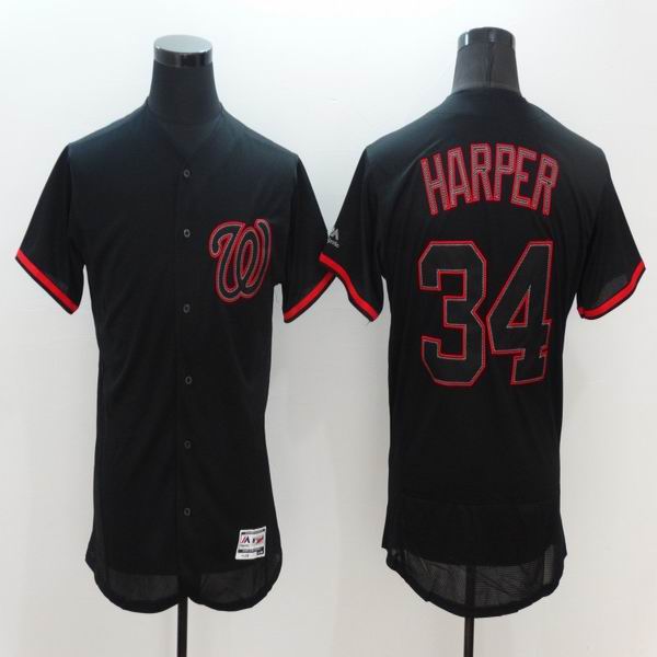 2016 Washington Nationals 34 Bryce Harper black Flexbase Authentic Collection  men mlb baseball Jersey