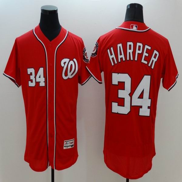 2016 Washington Nationals 34 Bryce Harper red elite  men mlb baseball Jersey