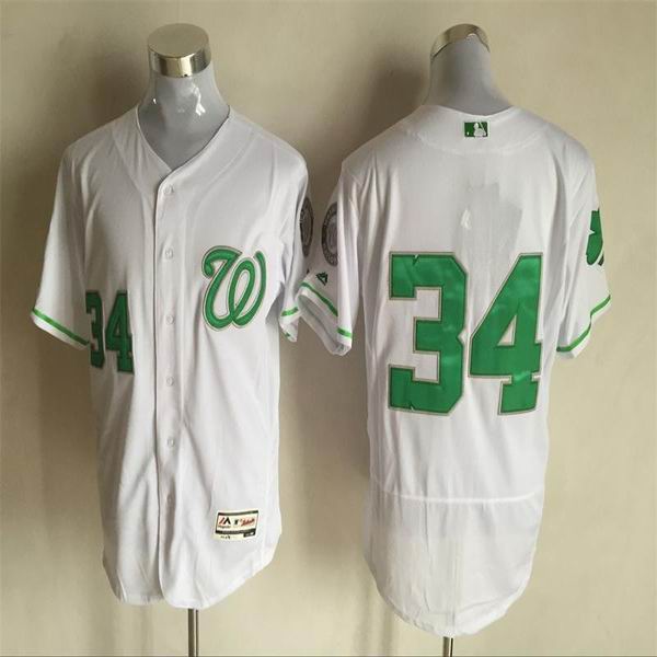 2016 Washington Nationals 34 Bryce Harper white green Flexbase Authentic Collection  men mlb baseball Jersey
