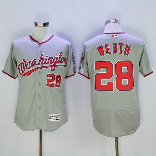 2016 washington nationals 28 Jayson Werth gray Flexbase Authentic Collection  men mlb baseball Jersey