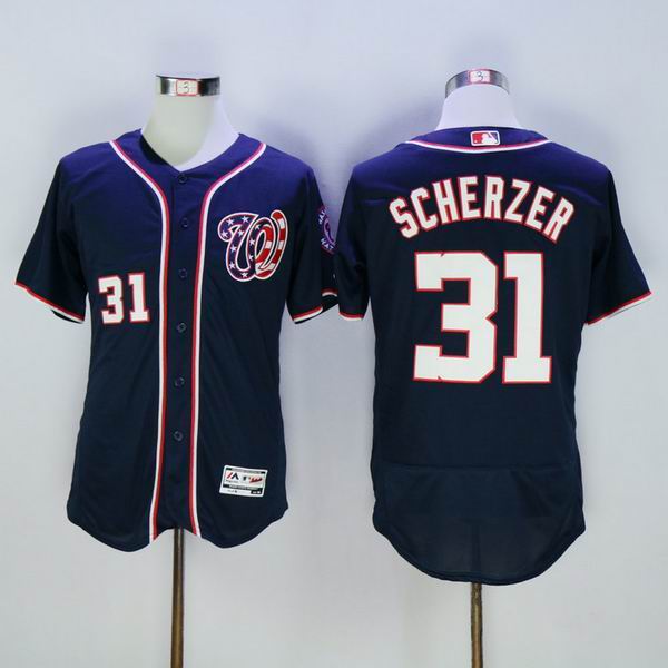 2016 washington nationals 31 Max Scherzer blue Flexbase Authentic Collection  men mlb baseball Jersey