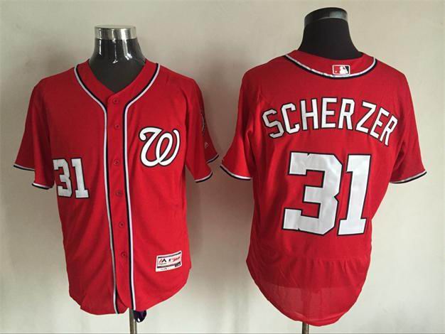 2016 washington nationals 31 Max Scherzer red Flexbase Authentic Collection  men mlb baseball Jersey