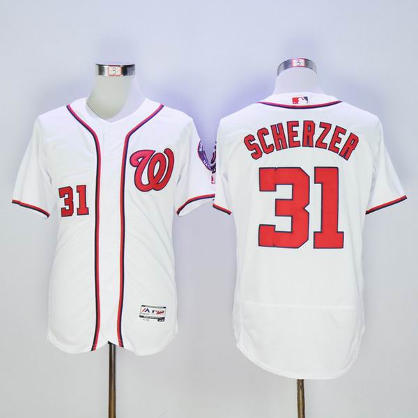 2016 washington nationals 31 Max Scherzer white Flexbase Authentic Collection  men mlb baseball Jersey