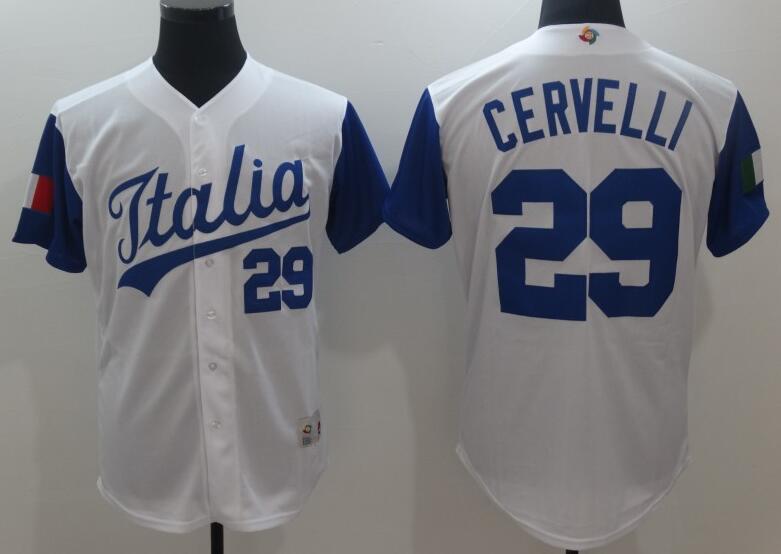 29 Francisco Cervelli white men 2017 World Baseball Classic Team Jersey