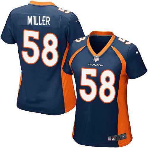 Women Denver 58 Von Miller Football jersey