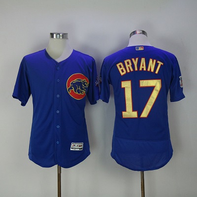 2017 Men Chicago Cubs 17 Kris Bryant Jersey