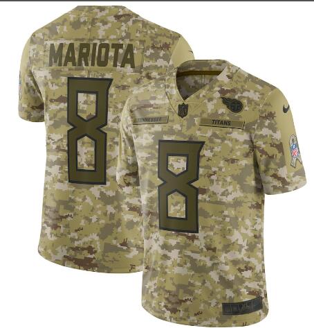 Men's Tennessee Titans Marcus Mariota Nike Camo Salute to Service Limited Jersey