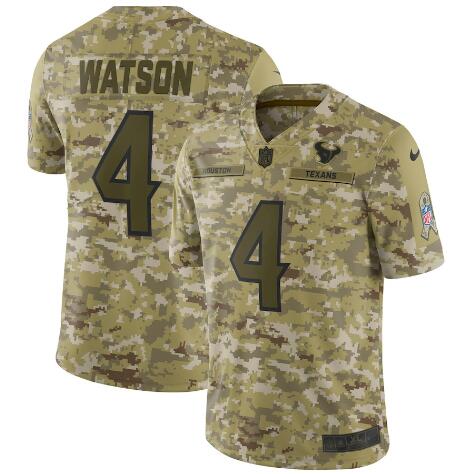 Men's Houston Texans Deshaun Watson Nike Camo Salute to Service Limited Jersey