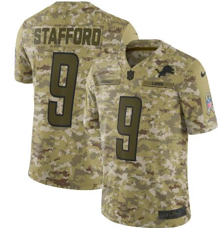Men's Detroit Lions Matthew Stafford Nike Camo Salute to Service Limited Jersey