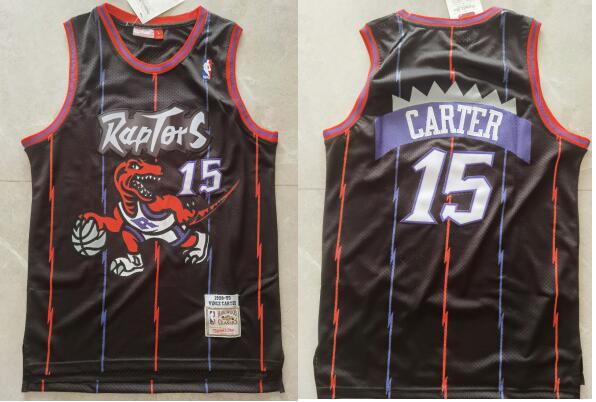 Men's Toronto Raptors #15 Vince Carter Black 2021 Brand Stitched Jersey