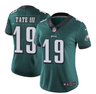Nike Eagles #19 Golden Tate III Midnight Green Team Color Women's Stitched NFL Vapor Untouchable Limited Jersey