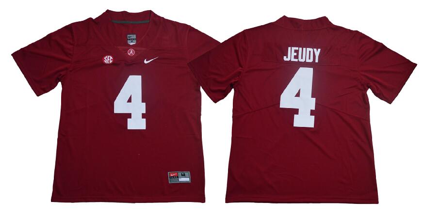 New Men College Alabama Crimson Tide 4 Jerry Jeudy Jerseys-001