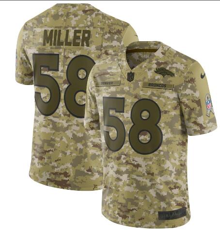 Men's Denver Broncos Von Miller Nike Camo Salute to Service Limited Jersey