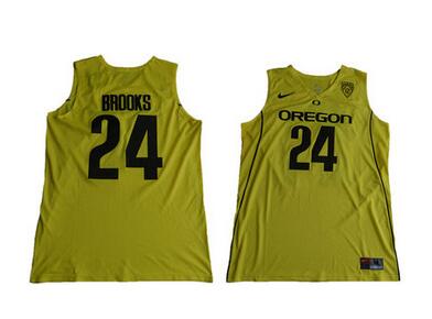 Oregon Ducks 24 Dillon Brooks Yellow College Basketball Jersey