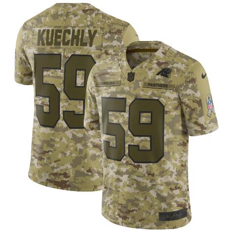 Men's Carolina Panthers Luke Kuechly Nike Camo Salute to Service Limited Jersey