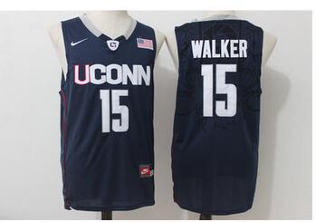 UConn Huskies 15 Kemba Walker Navy College Basketball Jerse