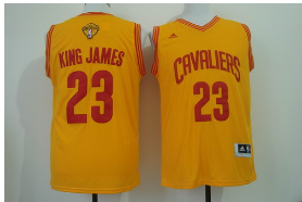 Men's Cleveland Cavaliers #23 King James Nickname 2017 The NBA Finals Patch Fashion Jersey-001