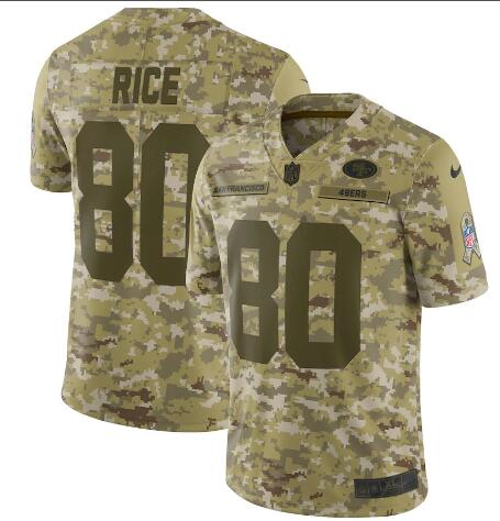 Men's San Francisco 49ers Jerry Rice Nike Camo Salute to Service Retired Player Limited Jersey