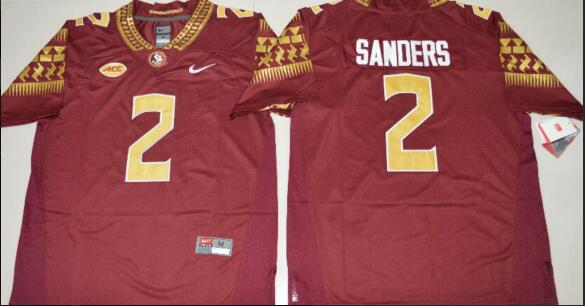 Florida State Seminoles 2 Deion Sanders red men NCAA college Football Jerseys