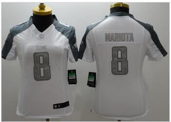 Tennessee Titans 8 Marcus Mariota white Vapor Untouchable Limited Player Jersey