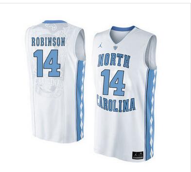 North Carolina Tar Heels 14 Brandon Robinson White College Basketball Jersey