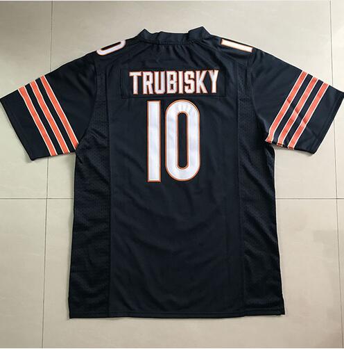 Stitched Men's 2017 New 10 Mitchell Trubisky Jersey