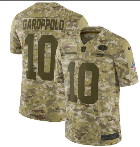 Men's San Francisco 49ers Jimmy Garoppolo Nike Camo Salute to Service Limited Jersey