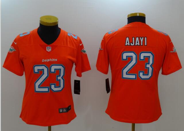Women Miami Dolphins Jay Ajayi Nike Orange Vapor Untouchable Color Rush Player Jersey