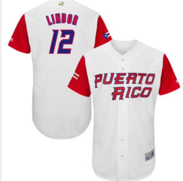 Puerto Rico Jersey 12  Fransisco Lindor Jersey