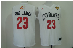 Men's Cleveland Cavaliers #23 King James Nickname 2017 The NBA Finals Patch Fashion Jersey-002