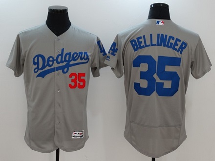 Men 35# Bellinger Jersey Gray