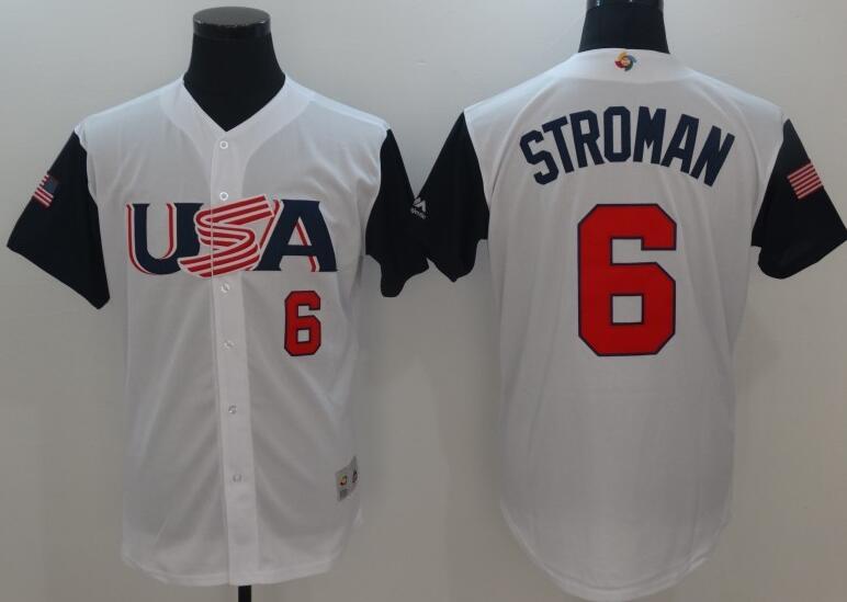 6 marcus stroman white men 2017 World Baseball Classic Team Jersey