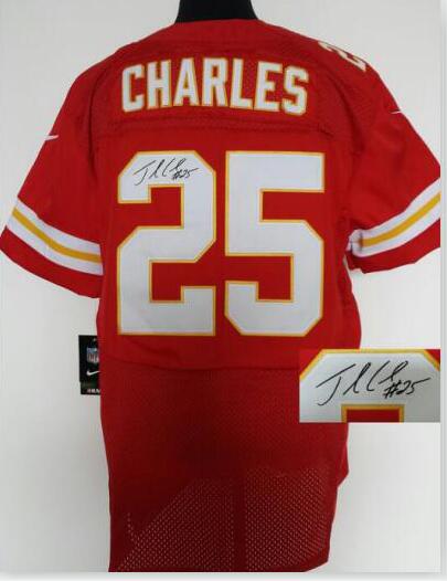 nike Kansas City Chiefs 25 Jamaal Charles  Signature Jersey-003