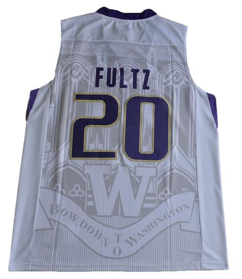 Mens Markelle Fultz 20 College Basketball Jersey White