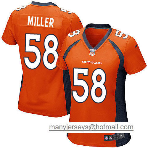 Women Denver 58 Von Miller Football jersey 02