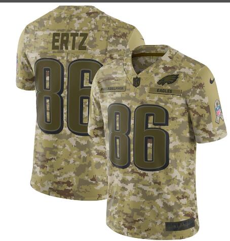 Men's Philadelphia Eagles Zach Ertz Nike Camo Salute to Service Limited Jersey