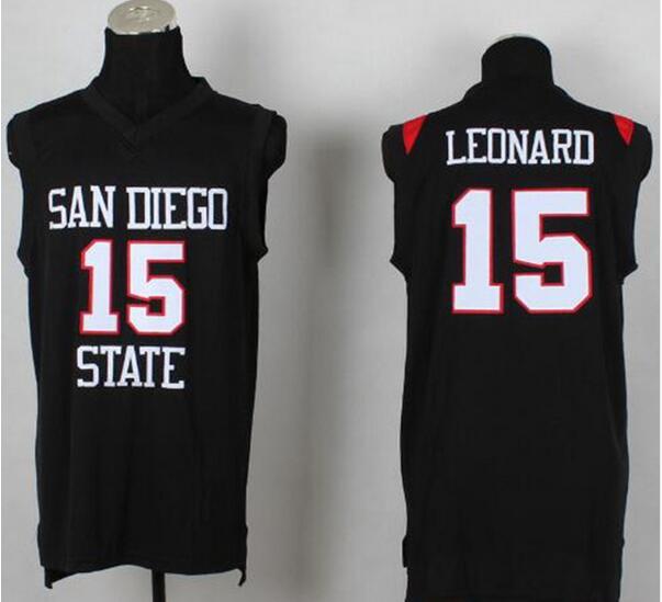 mens #15 Kawhi Leonard San Diego State Retro throwback College Basketball Jerseys Stitched