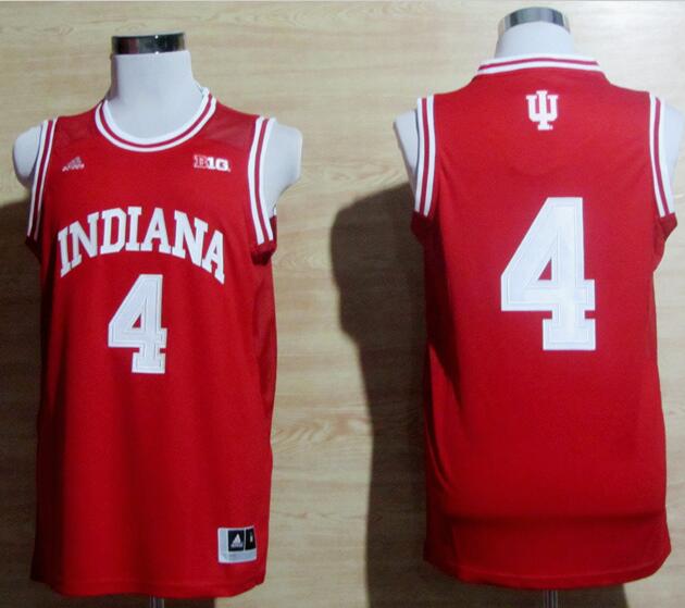 Adidas Indiana Hoosiers Victor Oladipo 4 Big 10 Patch NCAA Basketball Authentic Jerseys - Cardinal
