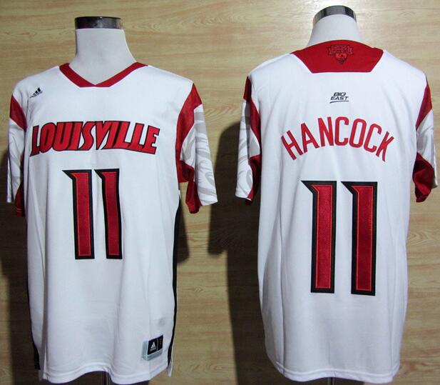 Adidas Louisville Cardinals 2013 March Madness Luke Hancock #11 White Basketball Jerseys