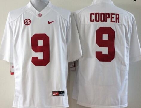 Alabama Crimson Tide 9 Amari Cooper white men ncaa college Football Jerseys