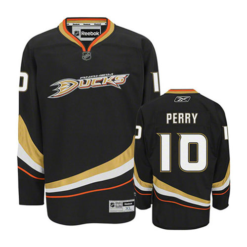 Anaheim Ducks 10 Perry Home Black men ice hockey nhl jerseys